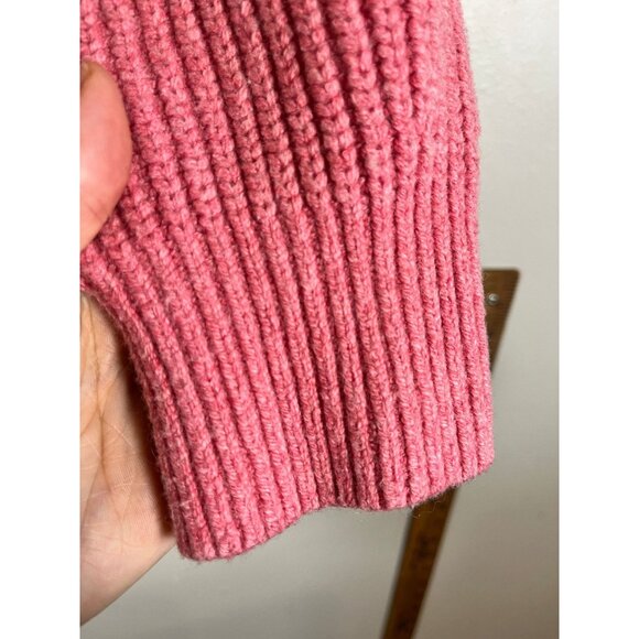 Retro Knit Cardigan Sweater Pink 2X Feminine Coquette Neutral Festive Grandpa - Picture 2 of 9